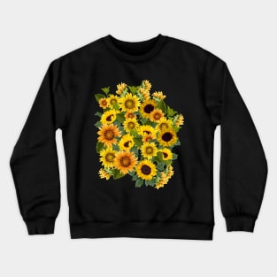 Sunflower Flowers -Bouquet of beautiful Sunflowers Crewneck Sweatshirt